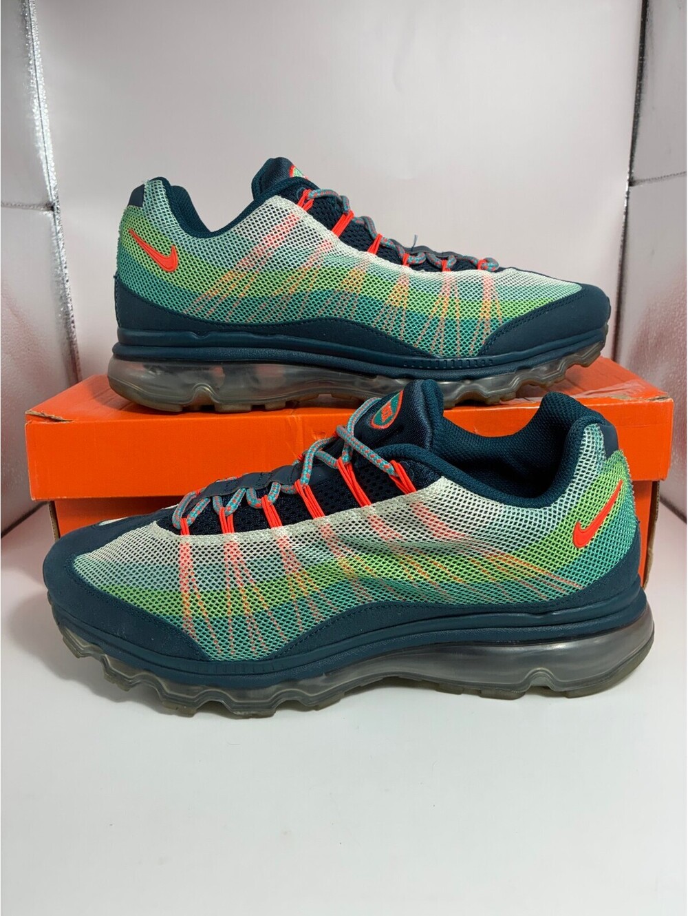 Size 9.5 - Nike Air Max 95 Dynamic Flywire Crimson/Midnight Turquoise